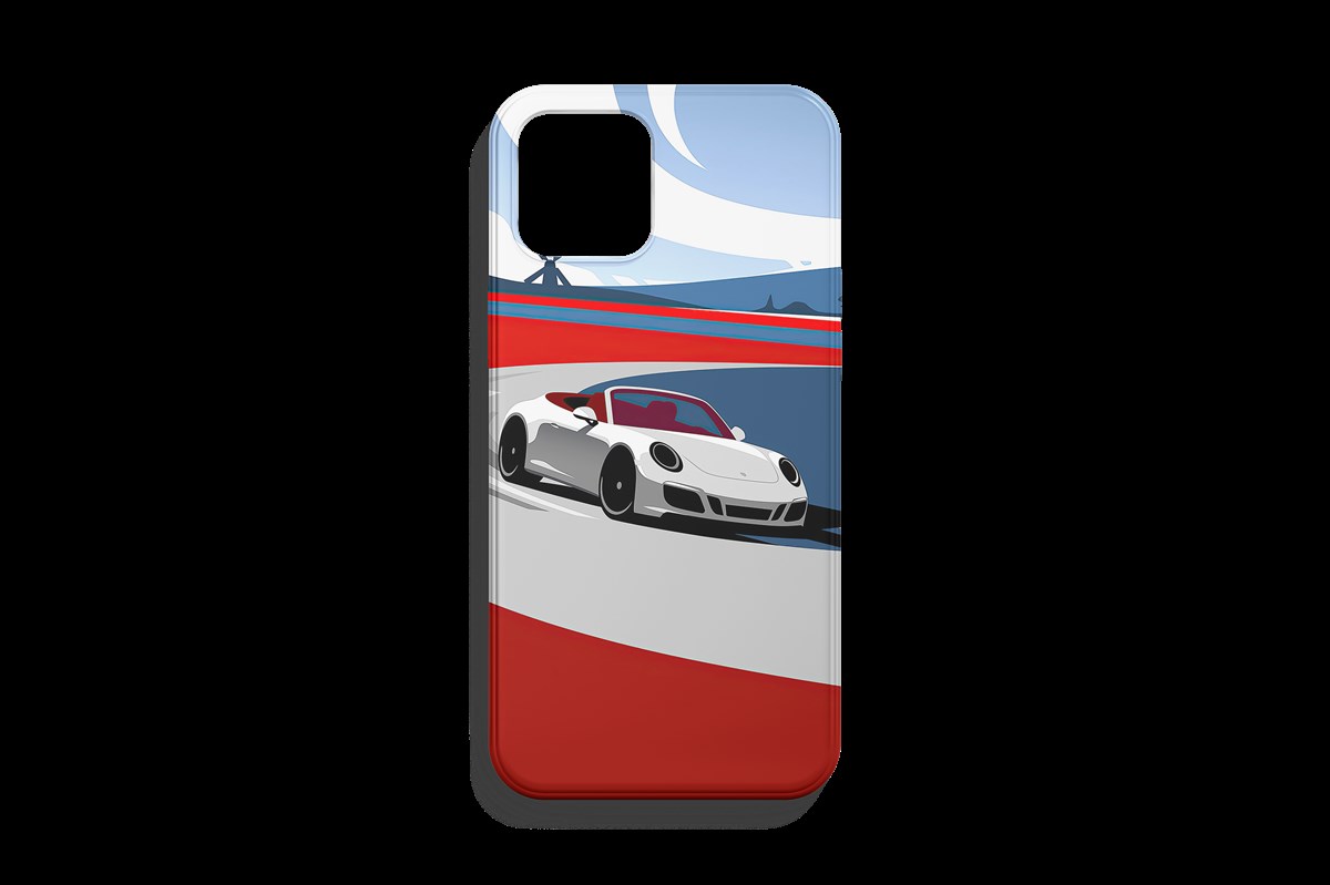 Porsche 911 Minimal Tasarımı Telefon Kılıfı 1. Kalite Baskı