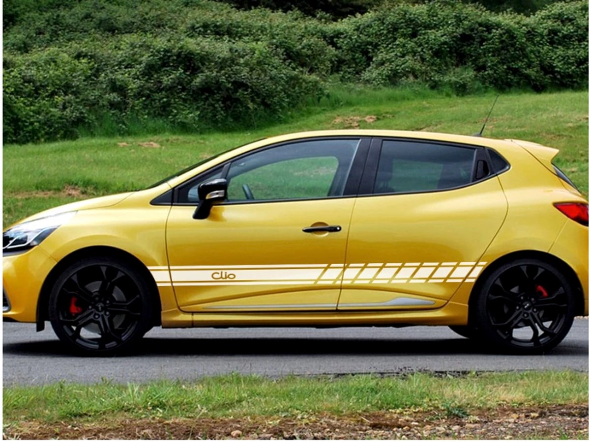 Renault Clio Yan Kapı Ayrık Çizgi Detaylı Sticker Etiket 