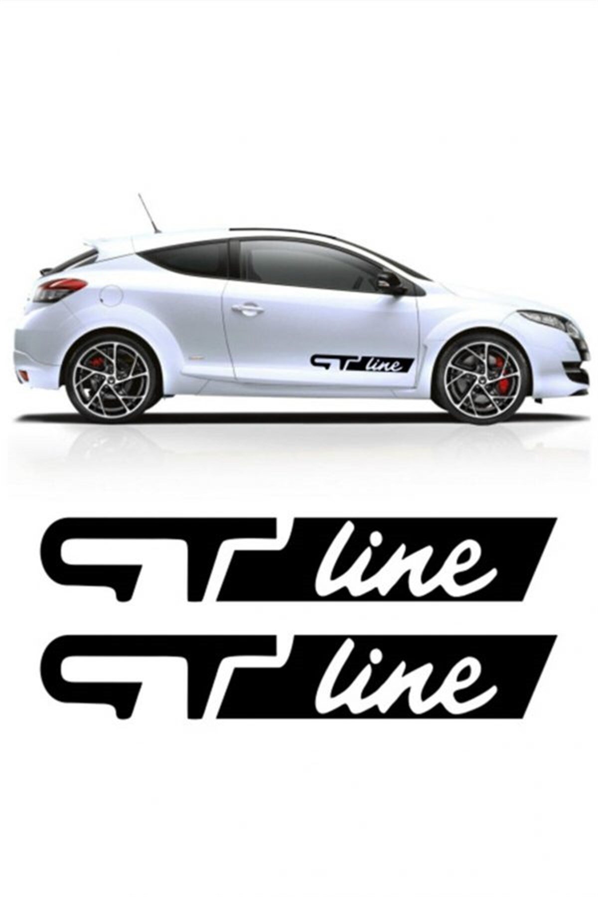 Renault GT Lıne Yazılı Yan Kapı Şerit Sticker Etiket Modeli