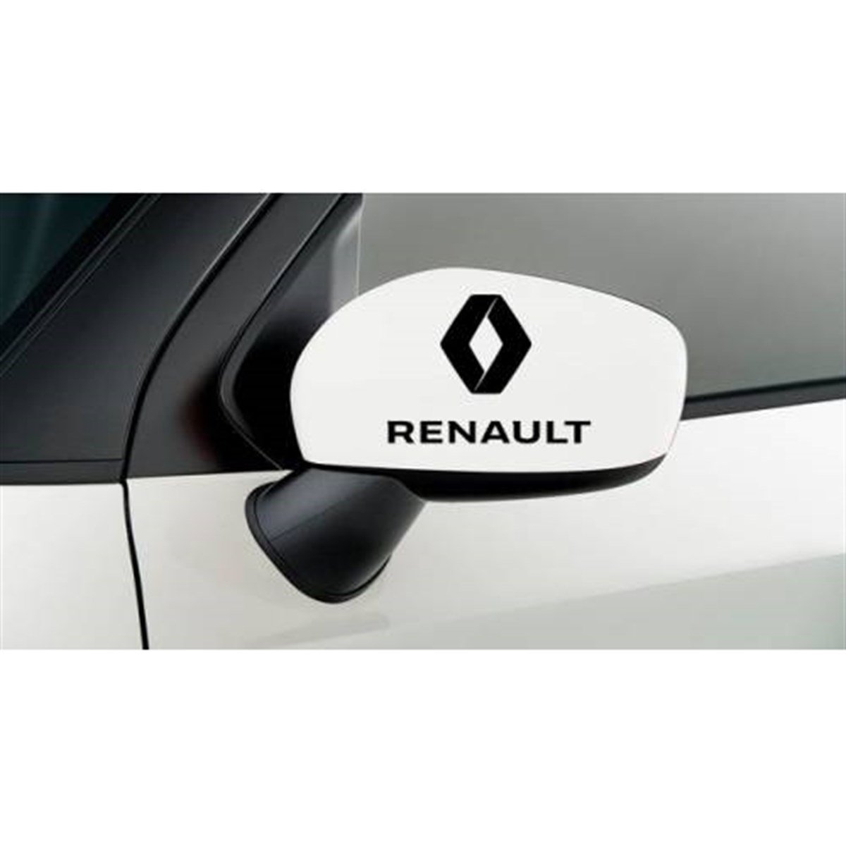 Renault Logo ve Yazılı Ayna Sticker Etiket Modeli 2