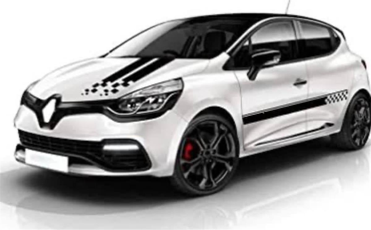 Renault Yan Ve Kaput Şerit Sticker Etiket Model
