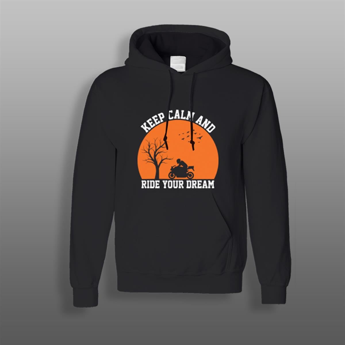 Ride Your Dream Siyah Sweatshirt Modeli