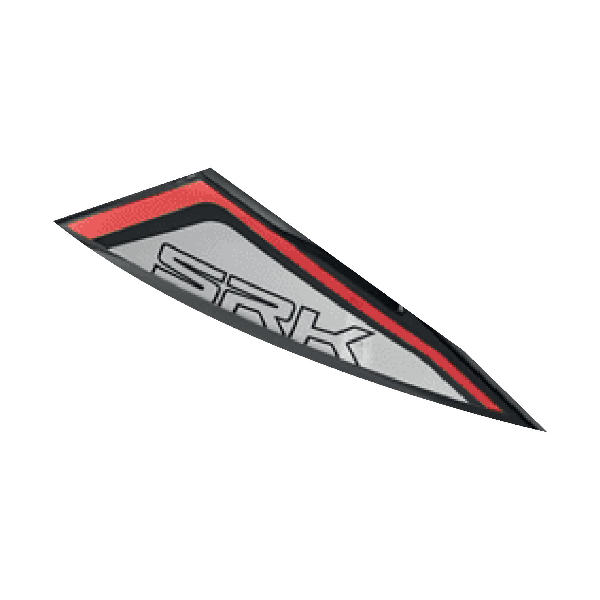 RKSRKS (QJ MOTOR) SİYAH SRK 125R SAĞ ÖN KAFA YAN ORJİNAL TASARIM STICKER ETİKET MODELİ