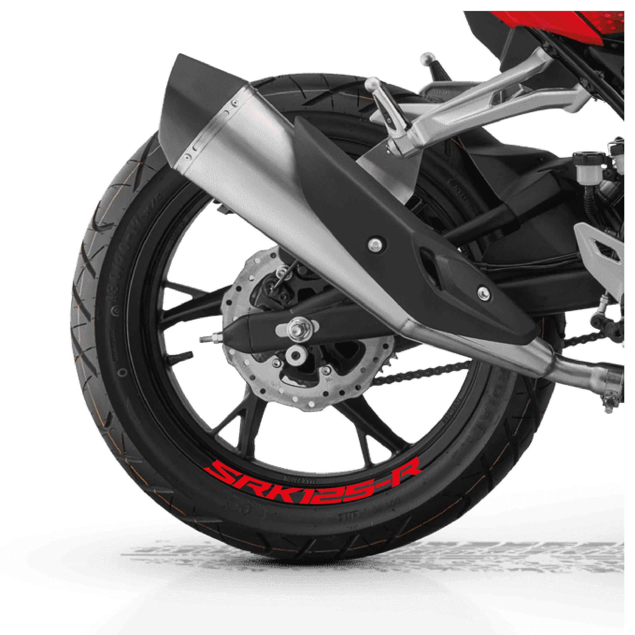 RKSRKS (QJ MOTOR) SRK 125-R Motosiklet Jant İçi Sticker Etiket Modeli Kırmızı