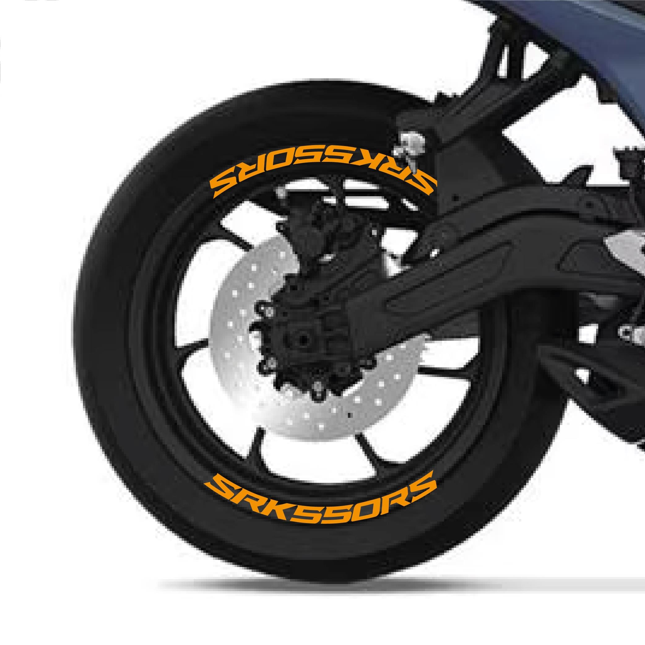 RKSRKS (QJ MOTOR) SRK 550 RS Motosiklet Jant İçi Sticker Etiket Modeli Turuncu