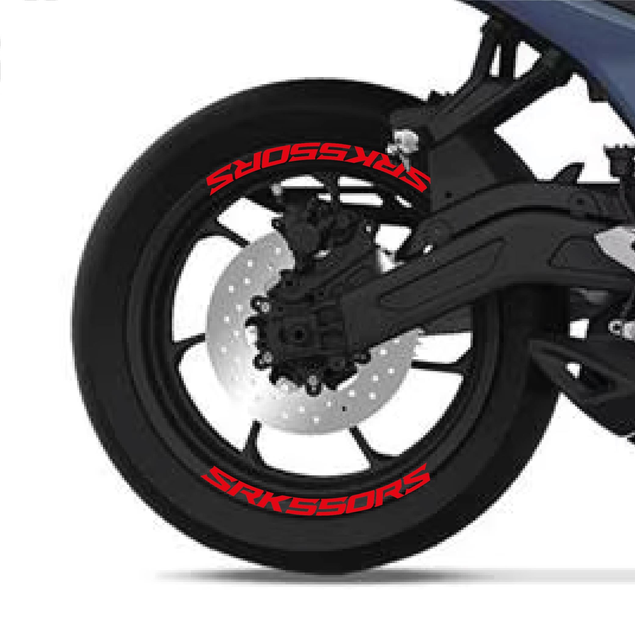 RKSRKS (QJ MOTOR) SRK 550 RS Motosiklet Jant İçi Sticker Etiket Modeli Kırmızı