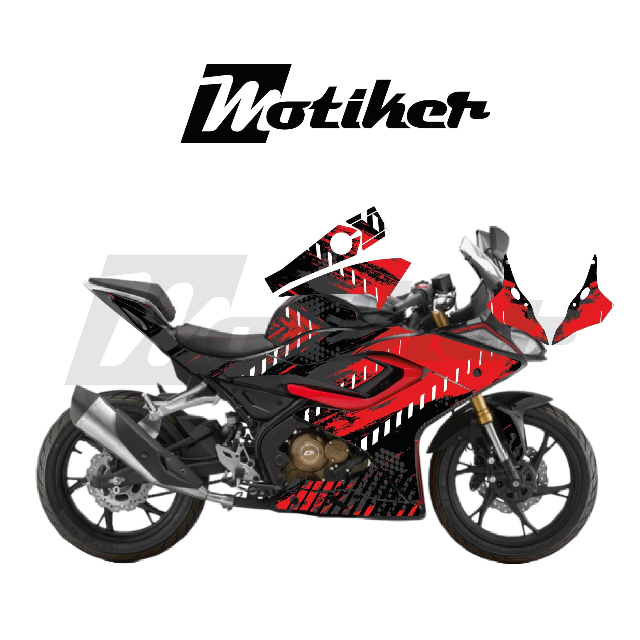 RKSRKS SRK 125R Kaplama Motosiklet Sticker Etiket Modeli Racing Sport Desen  Kırmızı Siyah Beyaz