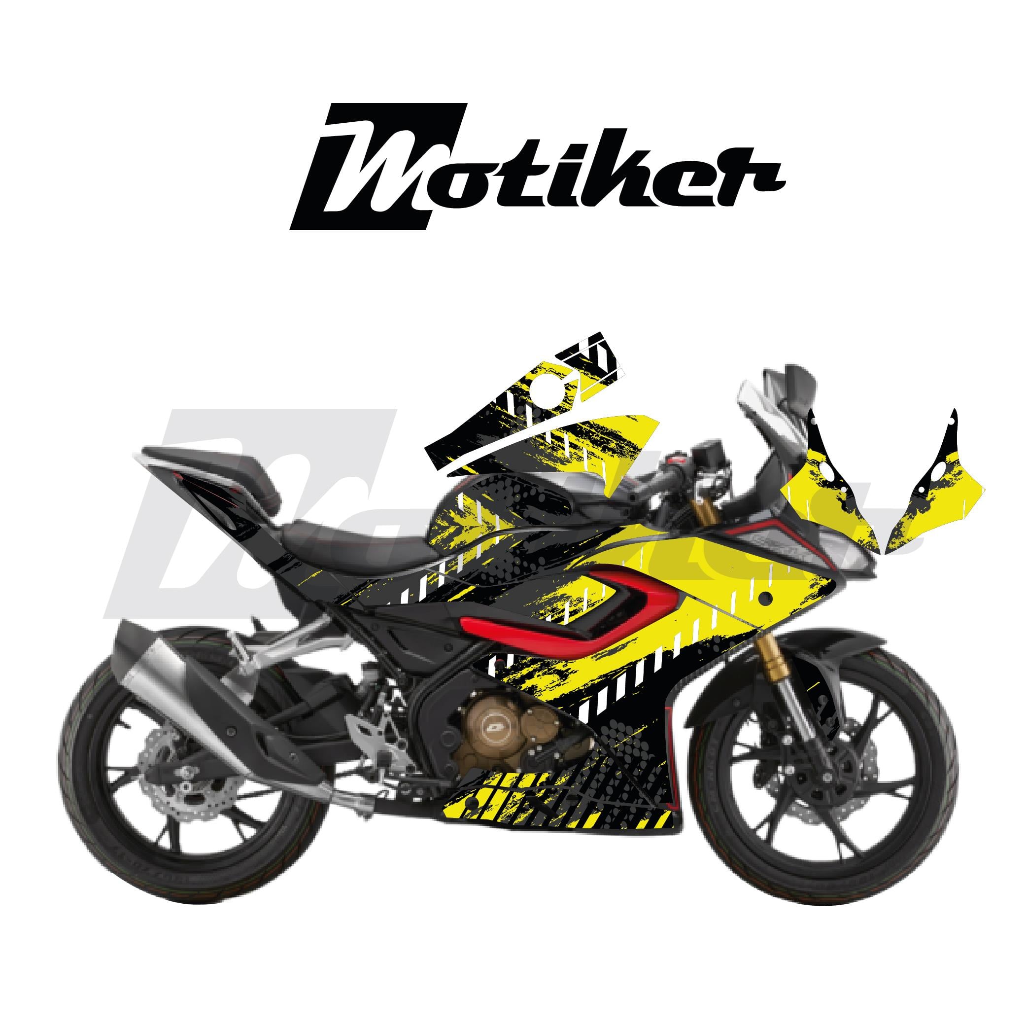 RKSRKS SRK 125R Kaplama Motosiklet Sticker Etiket Modeli Racing Sport Desen Sarı Siyah Beyaz