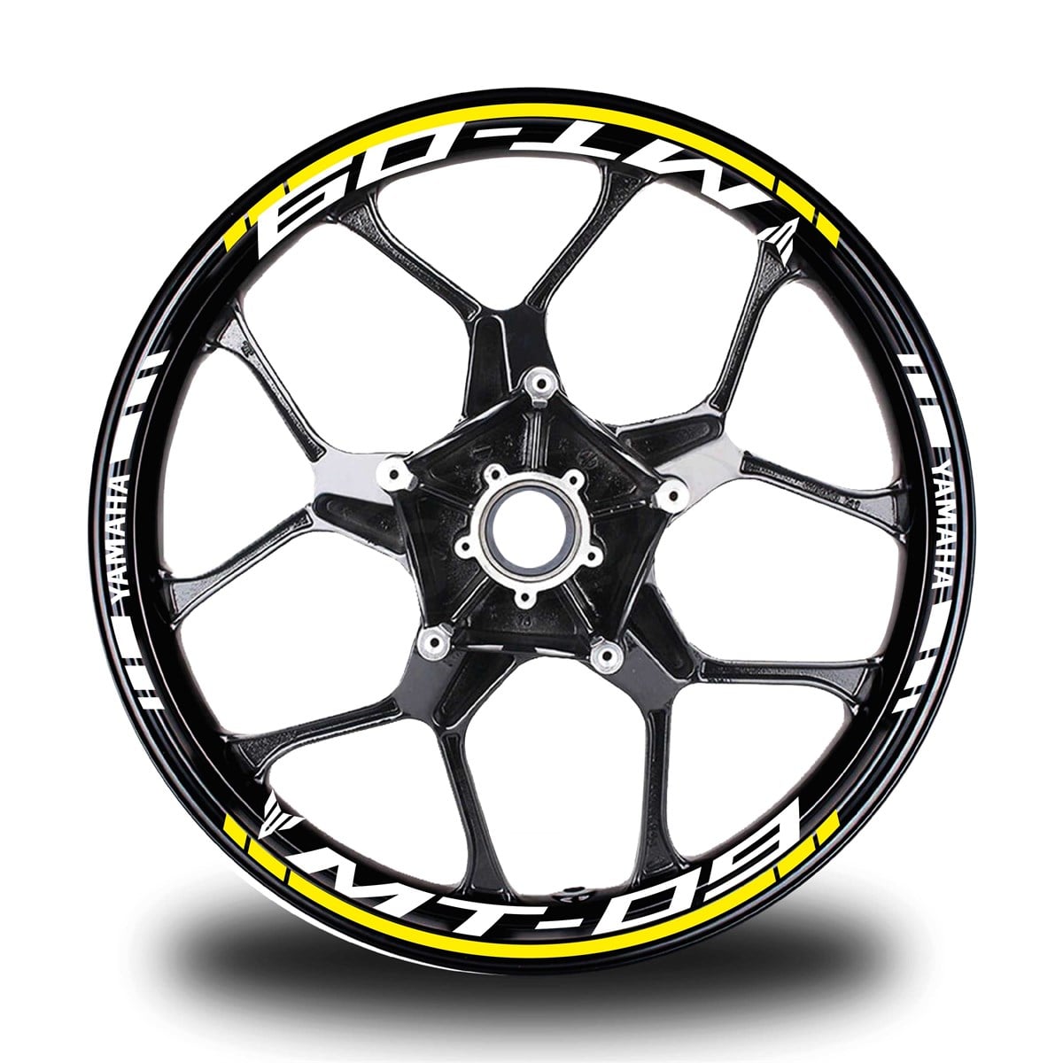 Sarı Yamaha MT 09 Takım Jant Sticker Etiket 