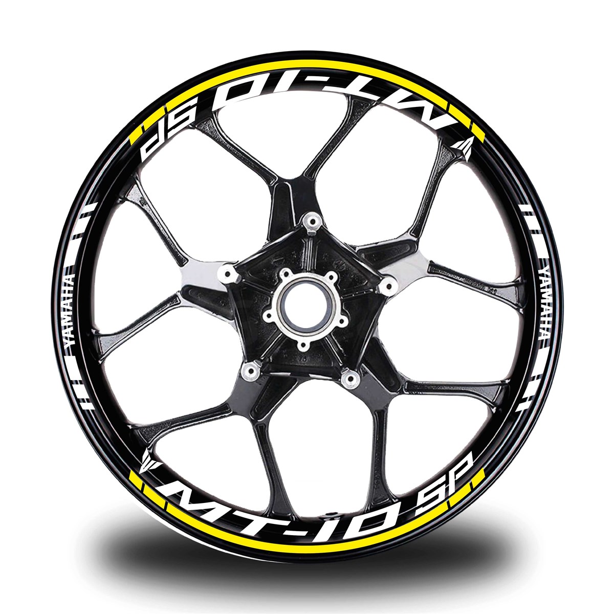 Sarı Yamaha MT 10 SP  Takım Jant Sticker Etiket 