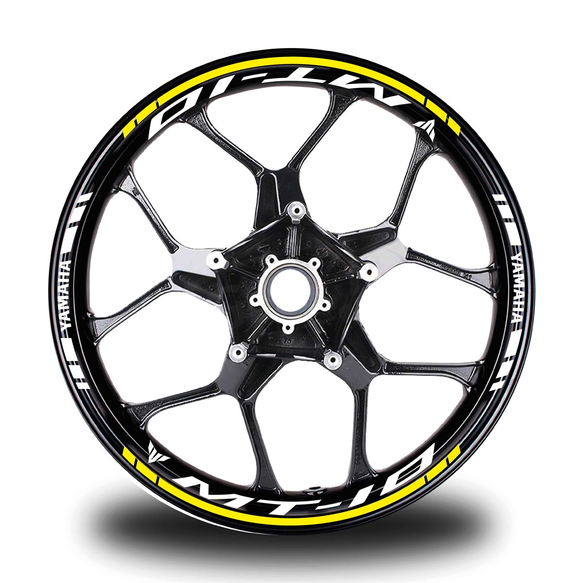 Sarı Yamaha MT 10 Takım Jant Sticker Etiket 