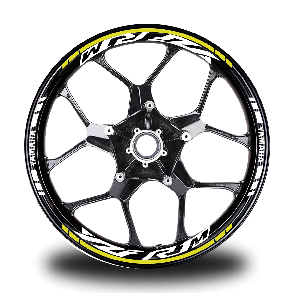 Sarı Yamaha R1M Takım Jant Sticker Etiket 