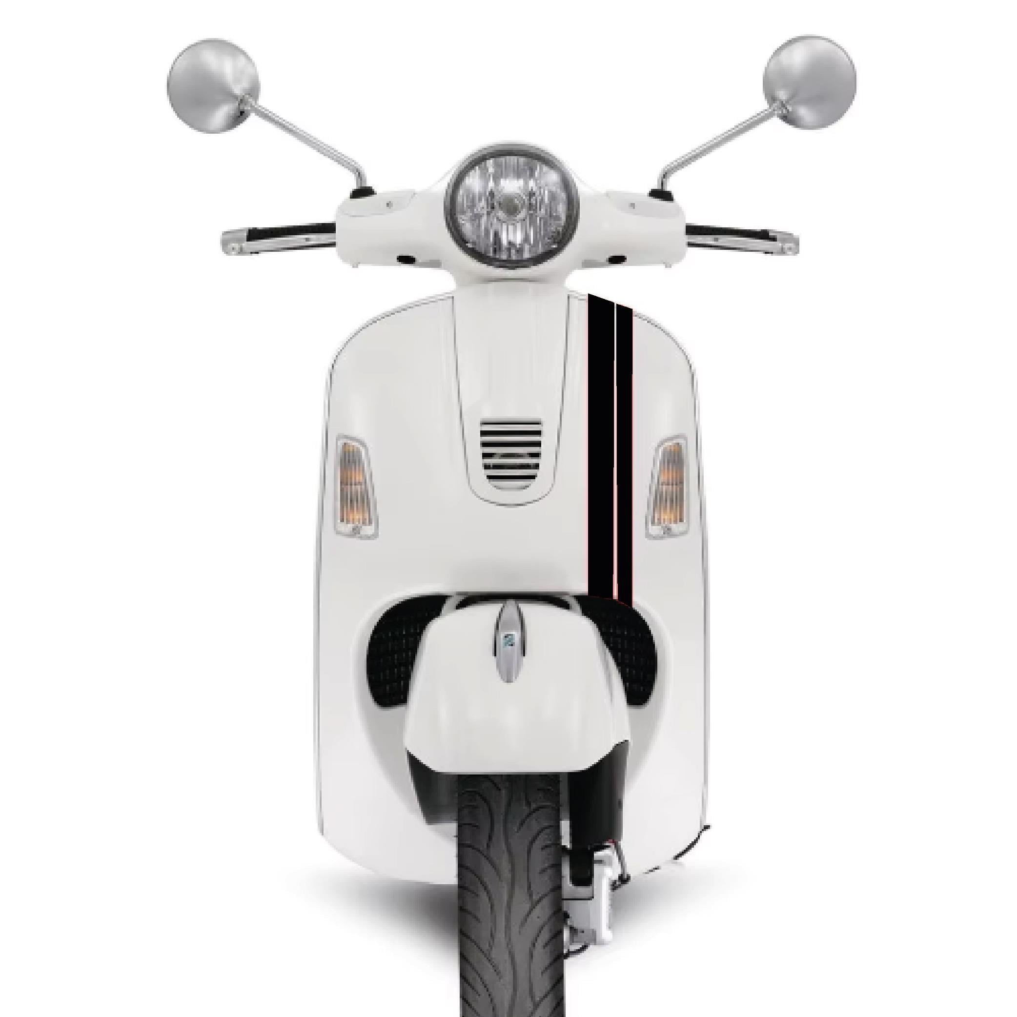 DiğerScooter Şerit Desen Evrensel Sticker Etiket Kaplama Modeli Siyah