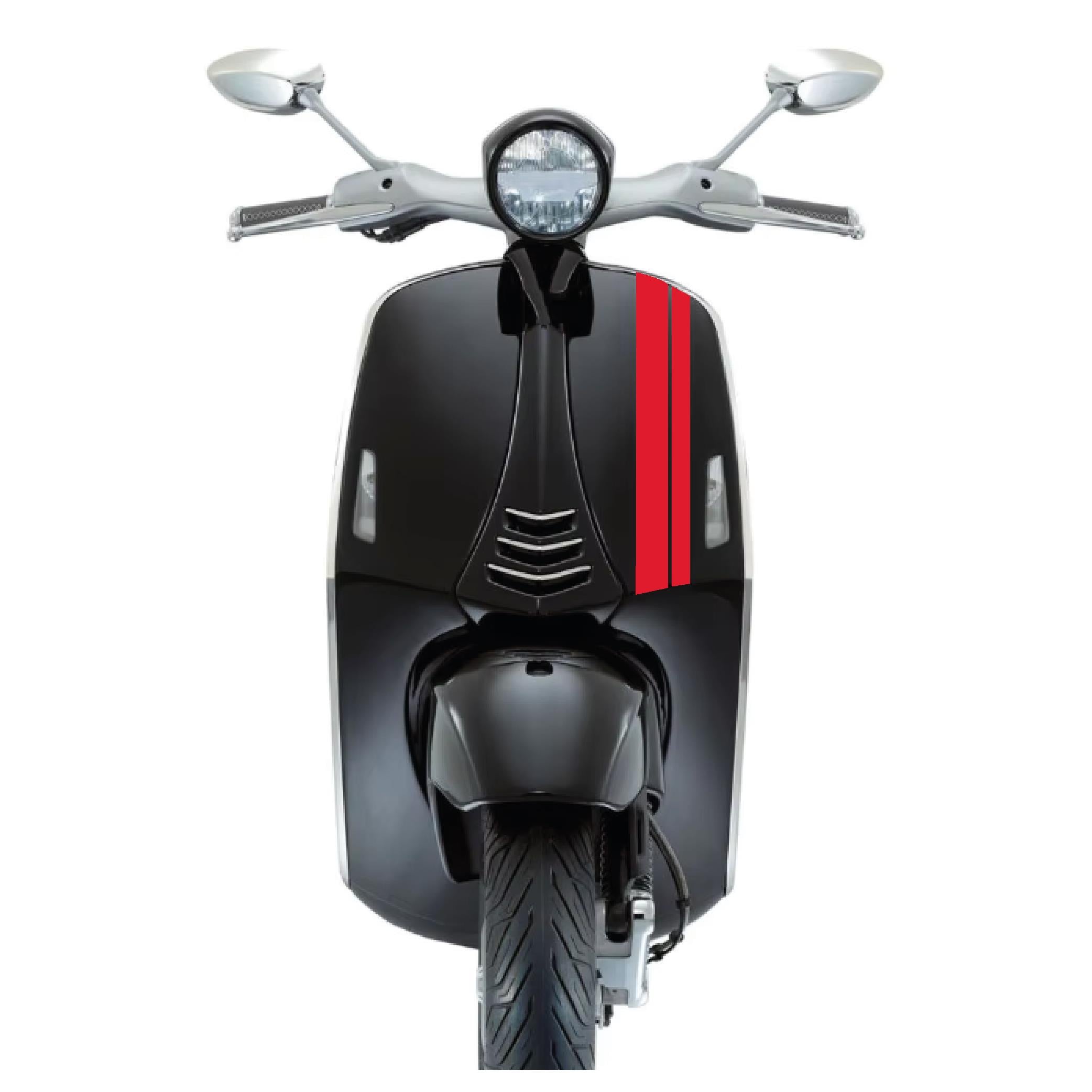 DiğerScooter Şerit Desen Evrensel Sticker Etiket Kaplama Modeli Kırmızı