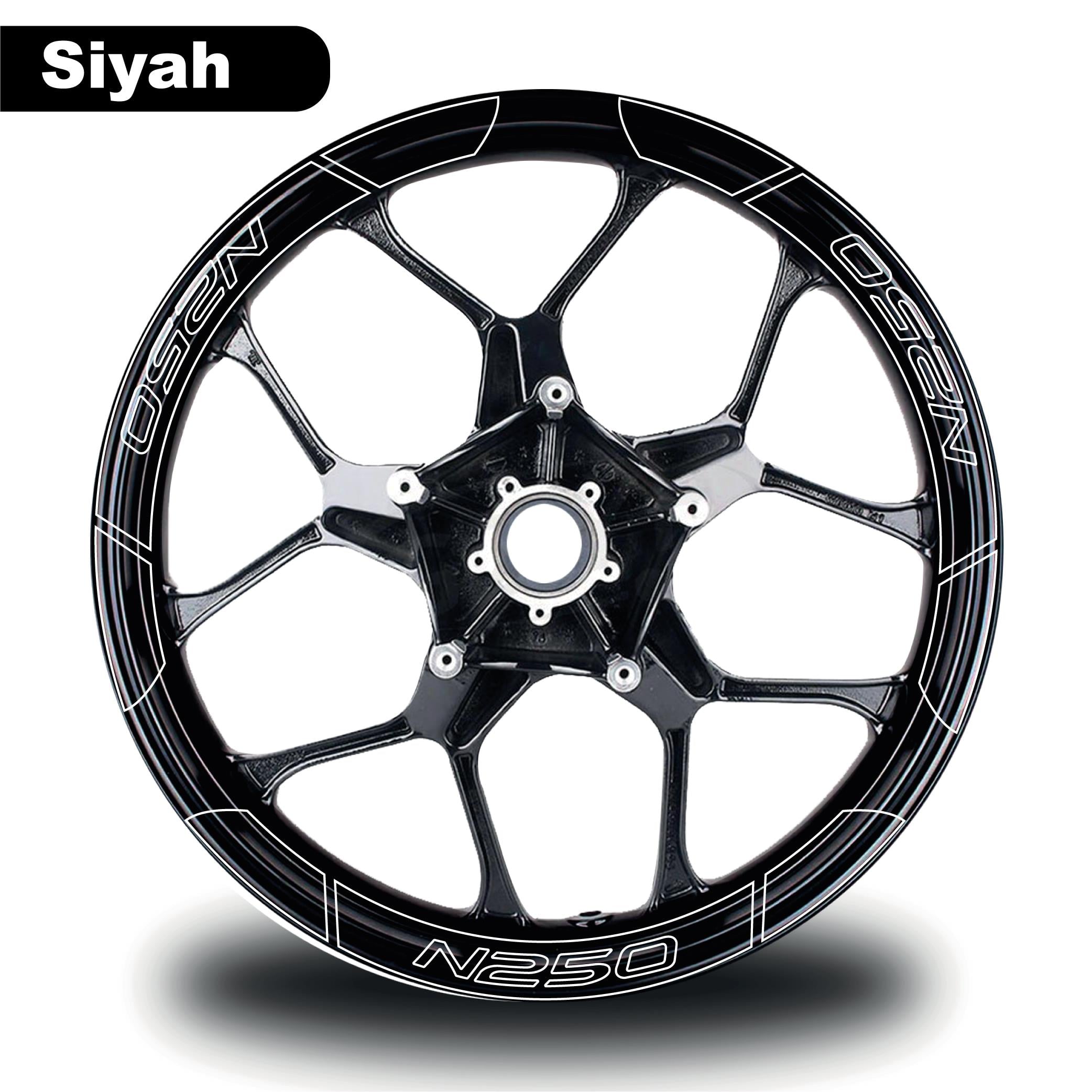 N250Siyah Bajaj N250 Geniş Jant Sticker Etiket Modeli