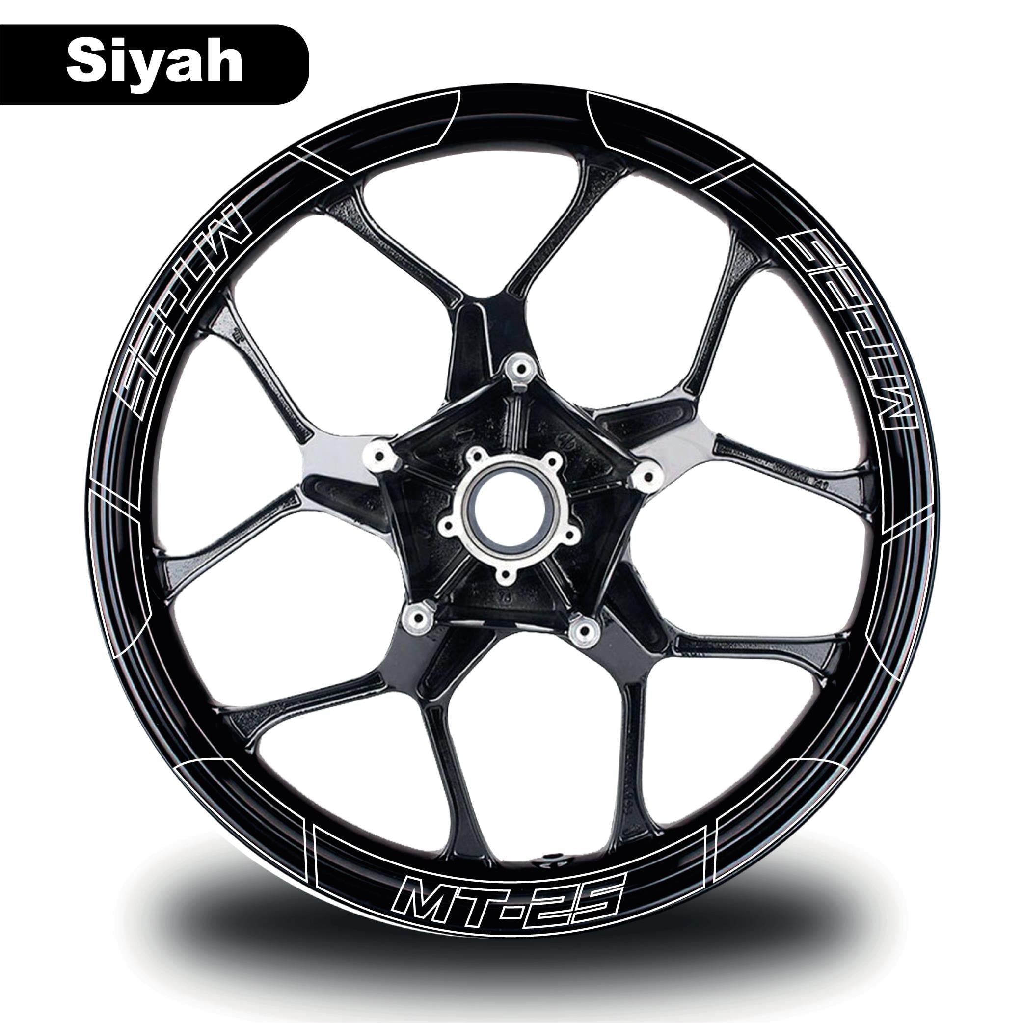 MT-25Siyah Yamaha MT-25 Geniş Jant Sticker Etiket Modeli
