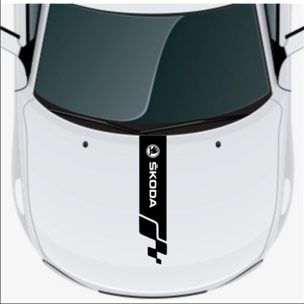 Skoda Octavia Ön Kaput Sticker Etiket Modeli