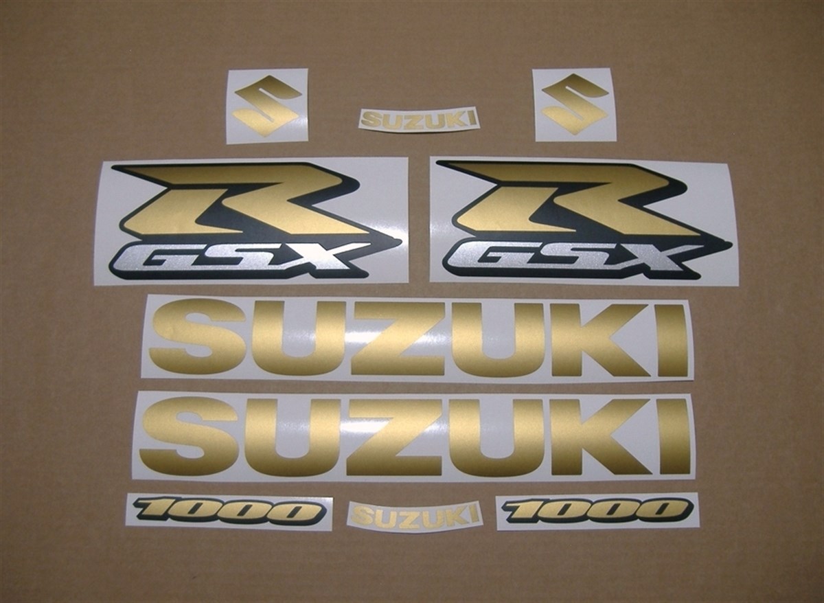 Suzuki GSX-R Gold Mat Sticker Etiket Modeli