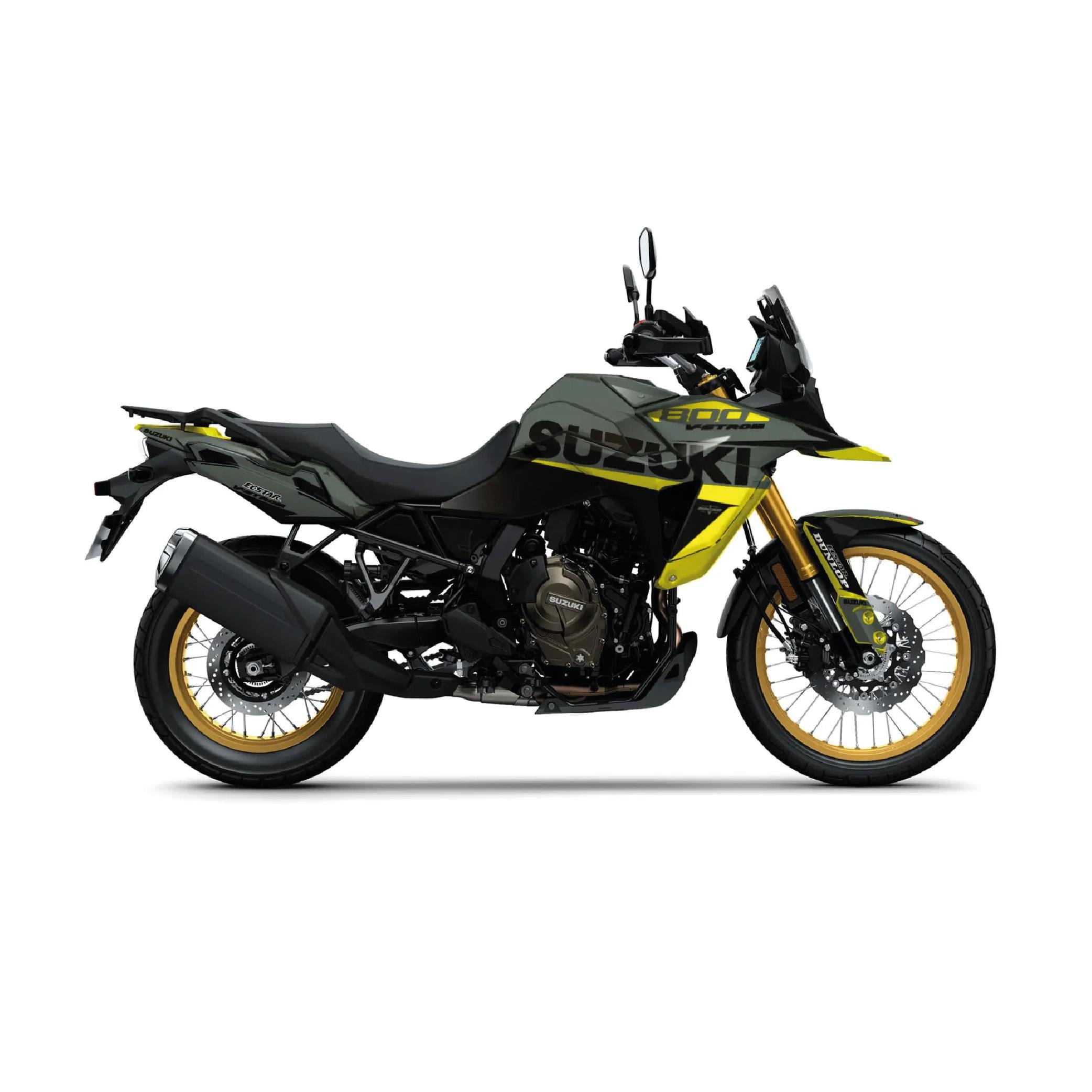 V-STROMSUZUKI V-STROM 800 DE Favela Tasarım Motosiklet Kaplama Sticker Etiket Modeli Gri Neon Sarı