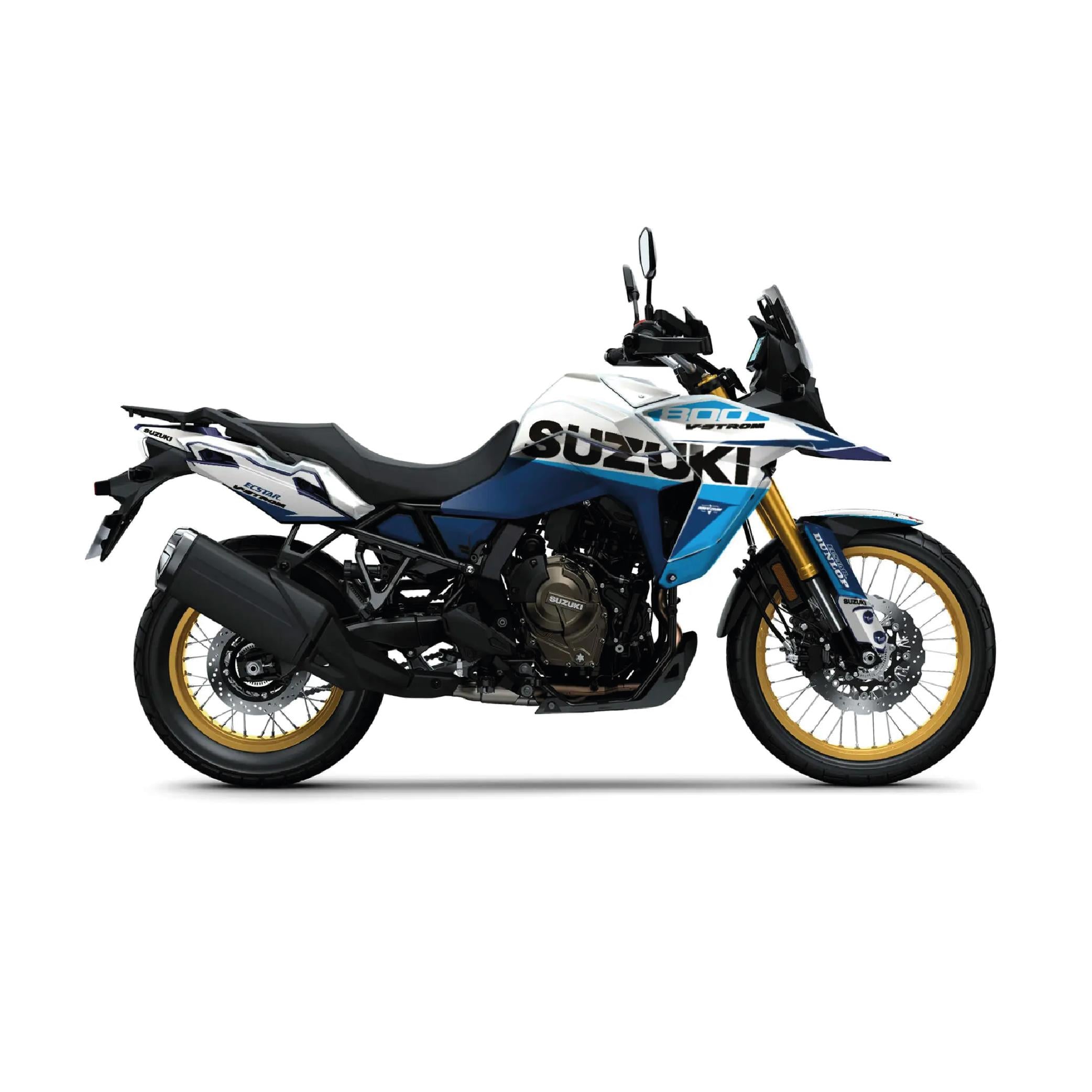 V-STROMSUZUKI V-STROM 800 DE Favela Tasarım Motosiklet Kaplama Sticker Etiket Modeli Mavi Beyaz