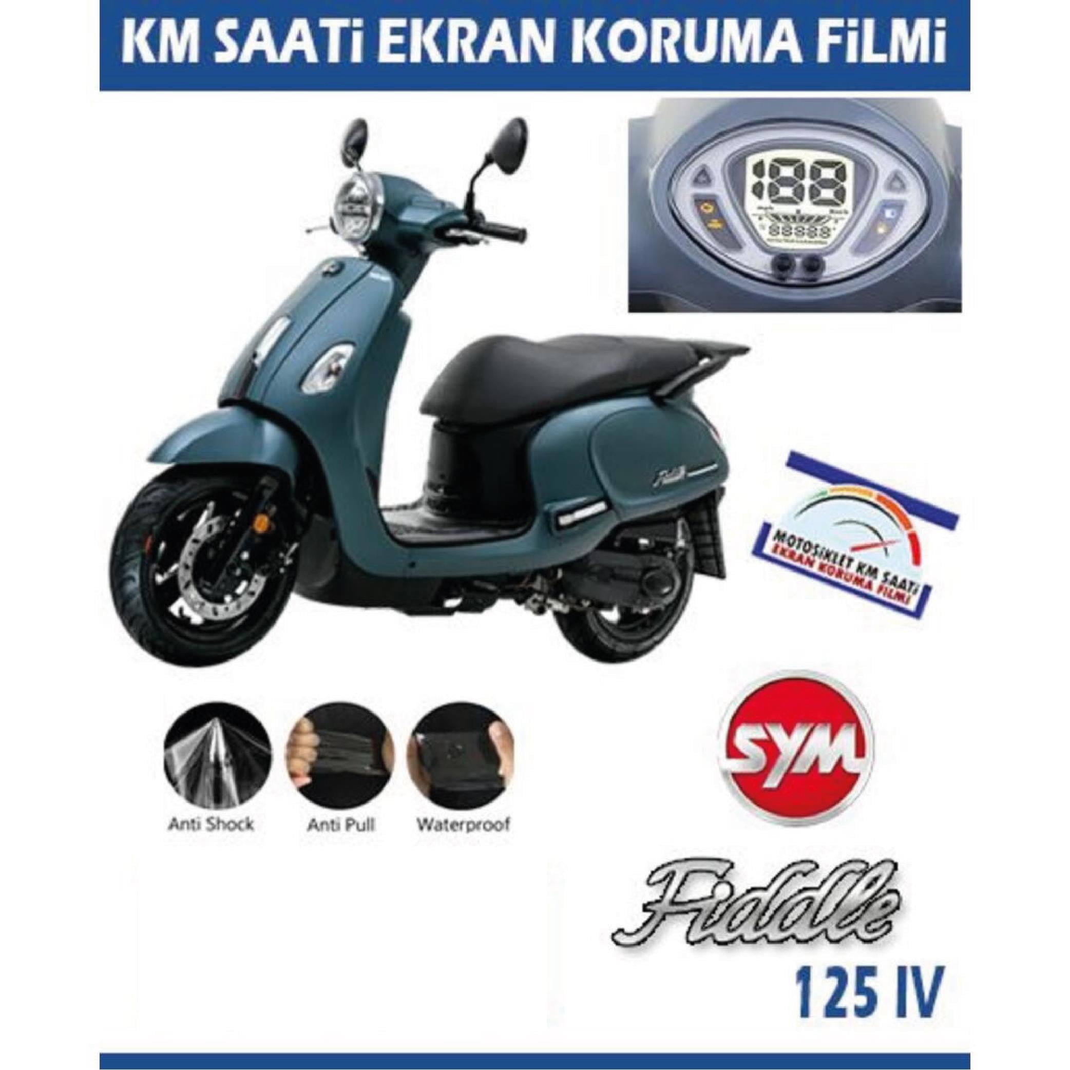 Ekran KorumasıSYM Fiddle 125 IV Motosiklet Ekran Km Koruyucu