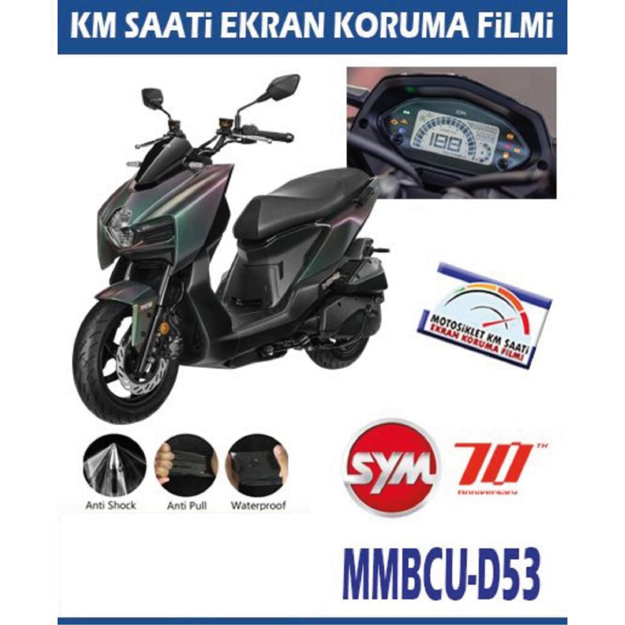Ekran KorumasıSYM MMBCU - D53 Motosiklet Ekran Km Koruyucu