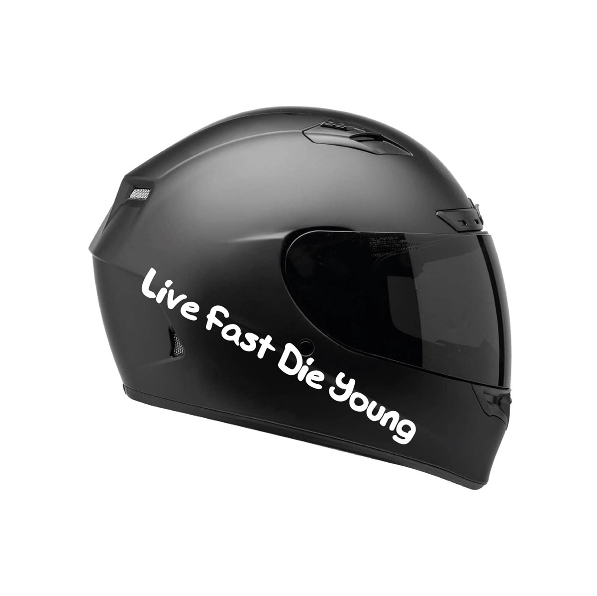 Tek Renk Live Fast Die Young (Live Fast Die Young Helmet Stickers) Kask Sticker Etiket Modeli