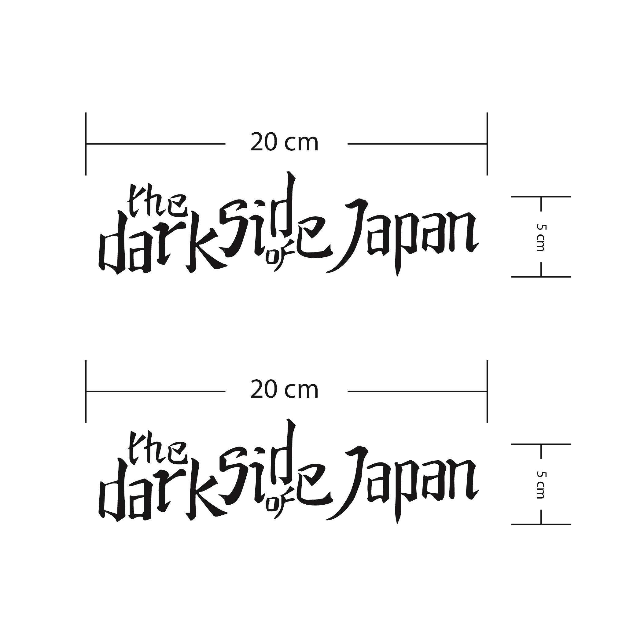 The Dark Side Of Japan Siyah Motosiklet Sponsor Markası Sticker Etiket Modeli