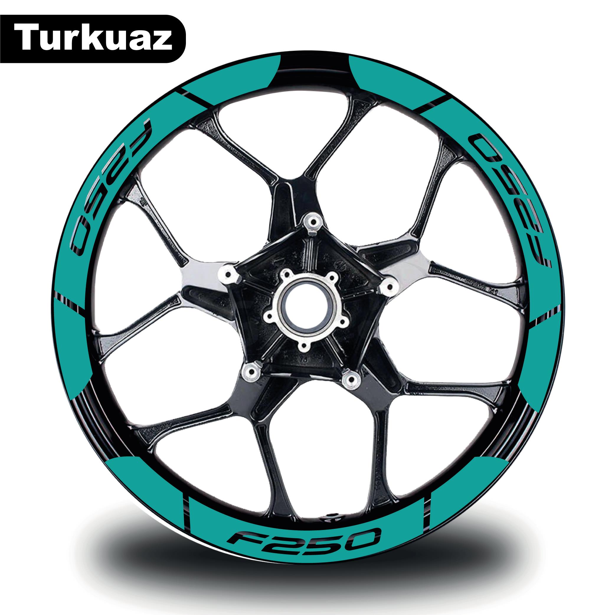 F250Turkuaz Bajaj F250 Geniş Jant Sticker Etiket Modeli