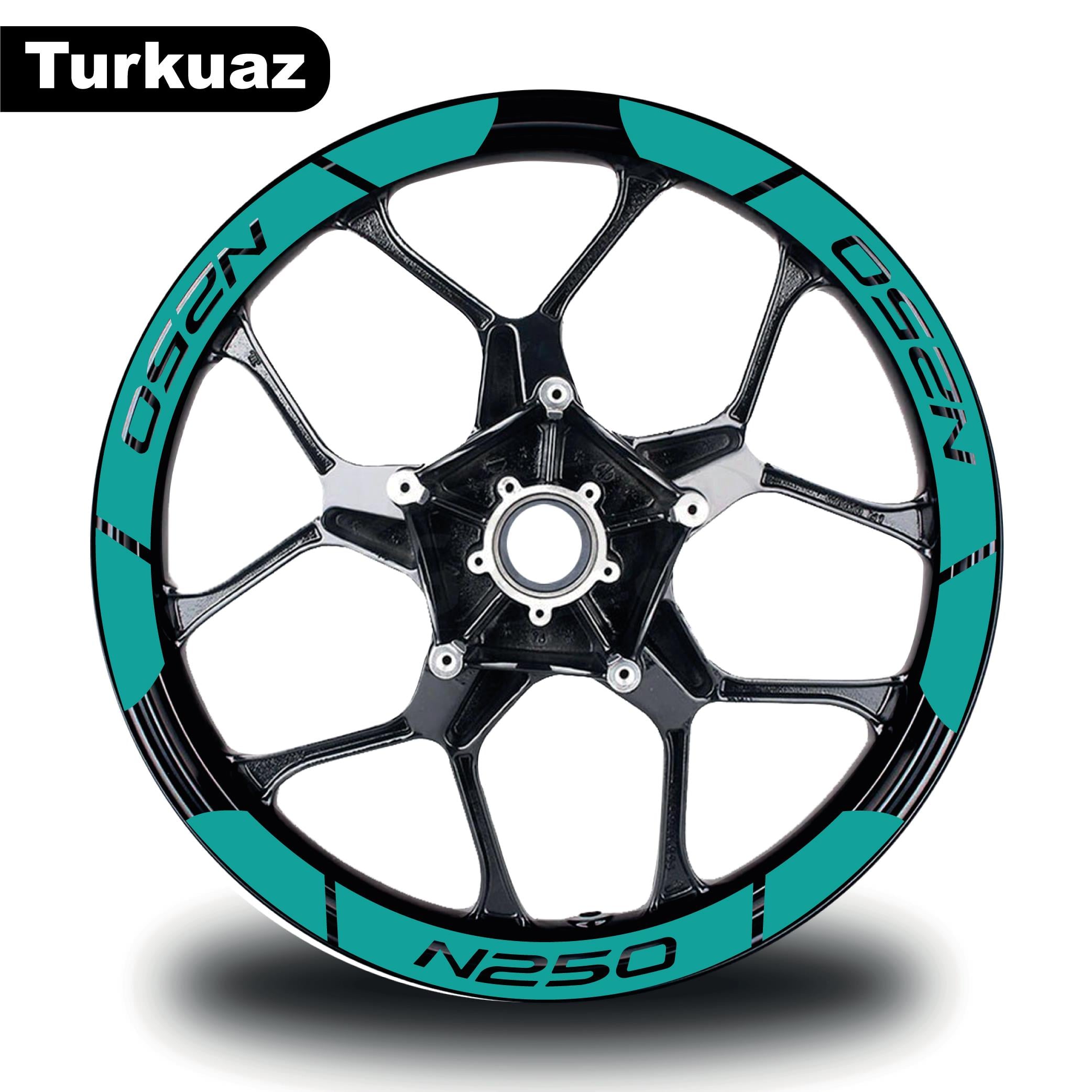 N250Turkuaz Bajaj N250 Geniş Jant Sticker Etiket Modeli