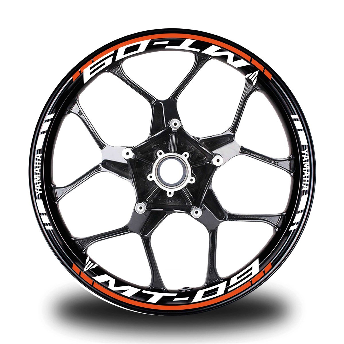 Turuncu Yamaha MT 09 Takım Jant Sticker Etiket 