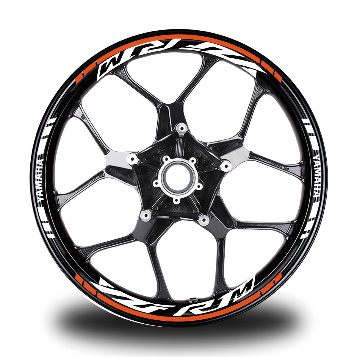 Turuncu Yamaha R1M Takım Jant Sticker Etiket 