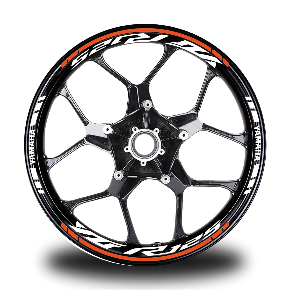 Turuncu Yamaha YZF R125 Takım Jant Sticker Etiket 