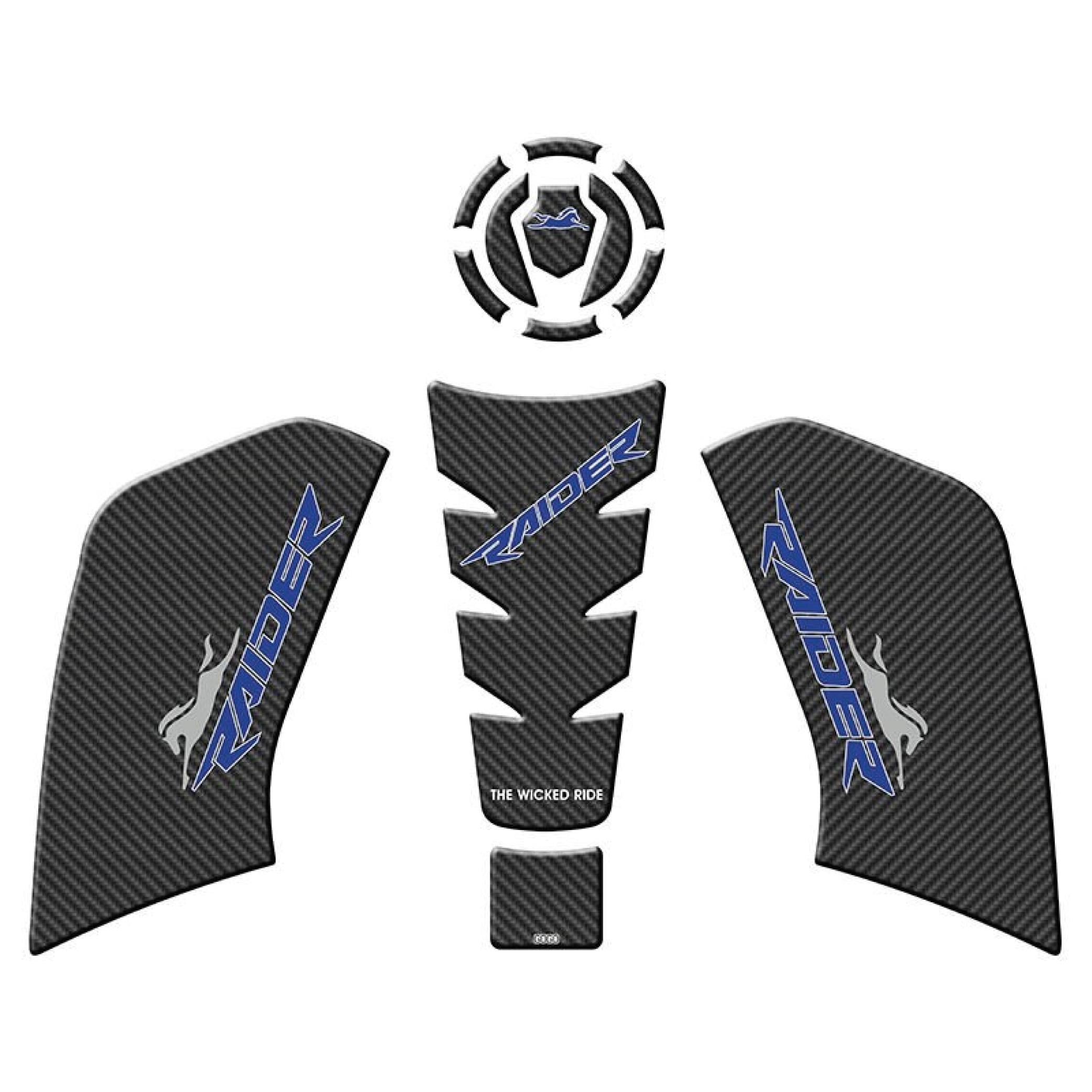 TVSTVS RAIDER 2023-2024 Tank Pad Set Karbon-Mavi Modeli