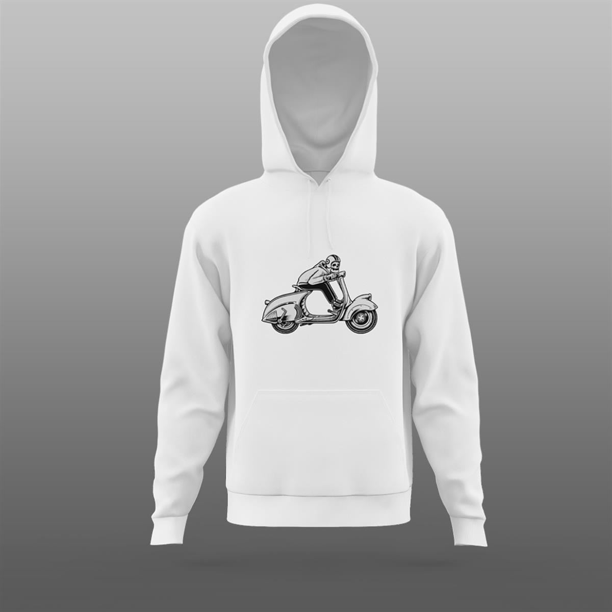 Vespa  Beyaz Sweatshirt Modeli