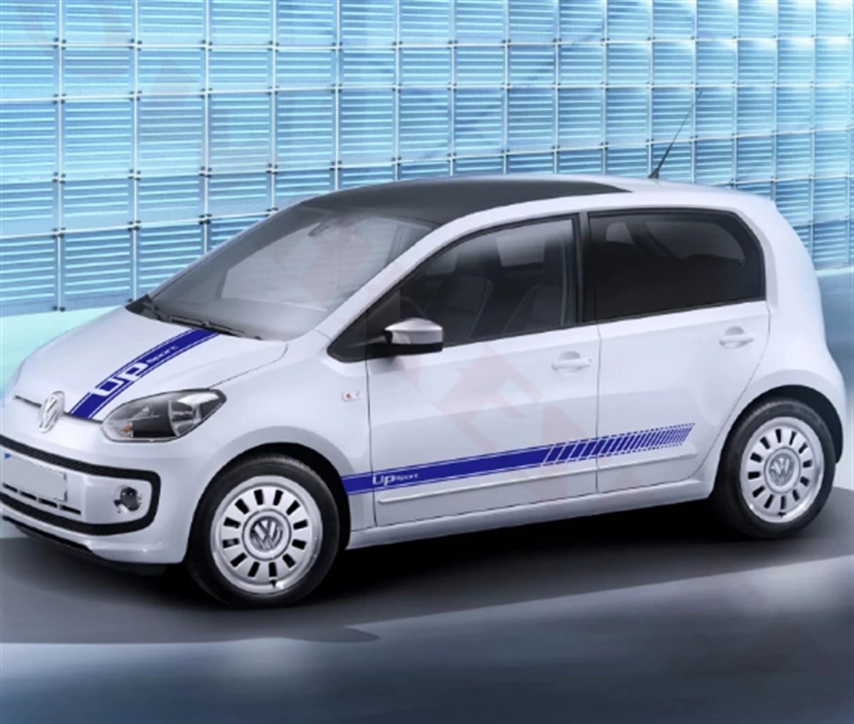 Volkswagen Kaput ve Yan Kapı Düz Şerit Sticker Etiket Modeli