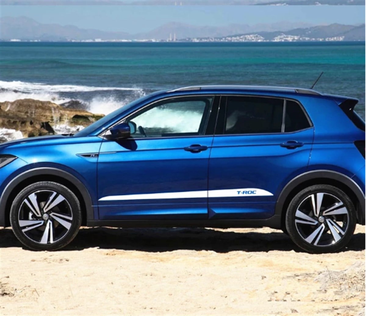 Volkswagen T-ROC Yan Kapı Şerit Sticker Etiket Modeli