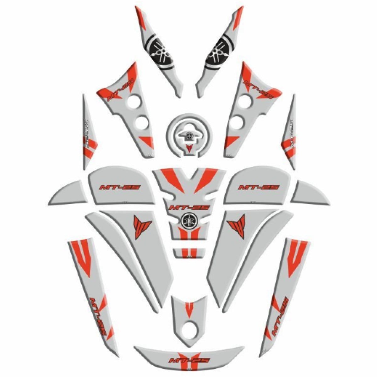 Yamaha mt 25 2020-2023 Uyumlu Full Tank Pad Set 08
