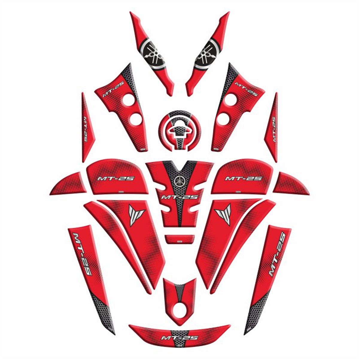 Yamaha MT25 2020 Uyumlu Full Tank Pad Set 004