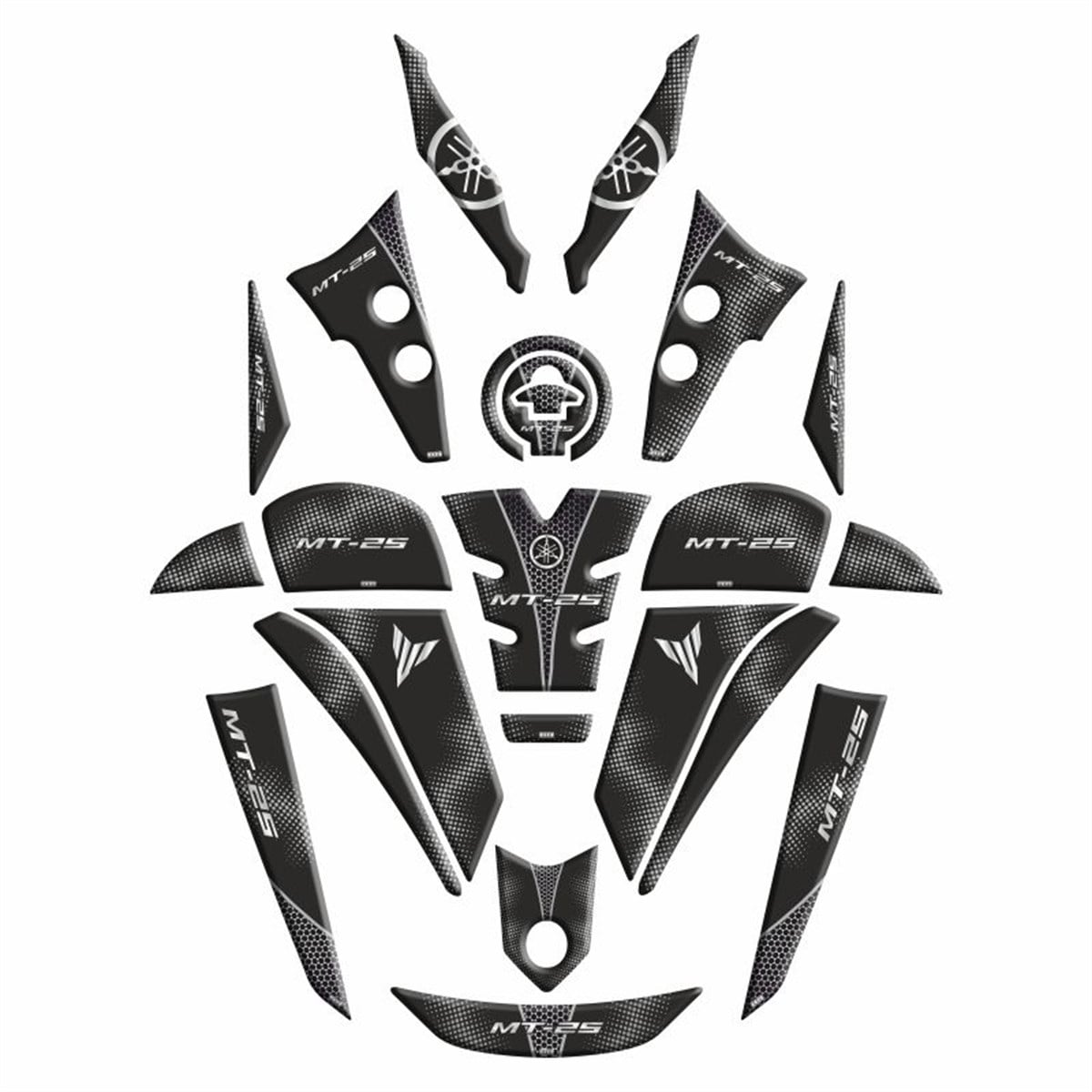 Yamaha MT25 2020 Uyumlu Full Tank Pad Set 006