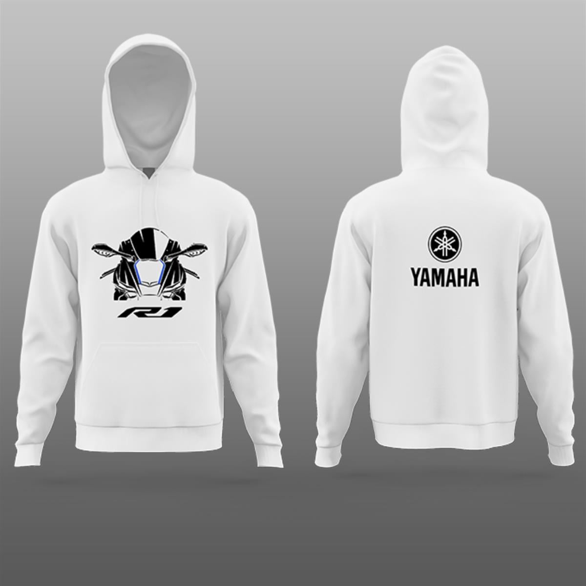Yamaha R1 Beyaz Sweatshirt Modeli