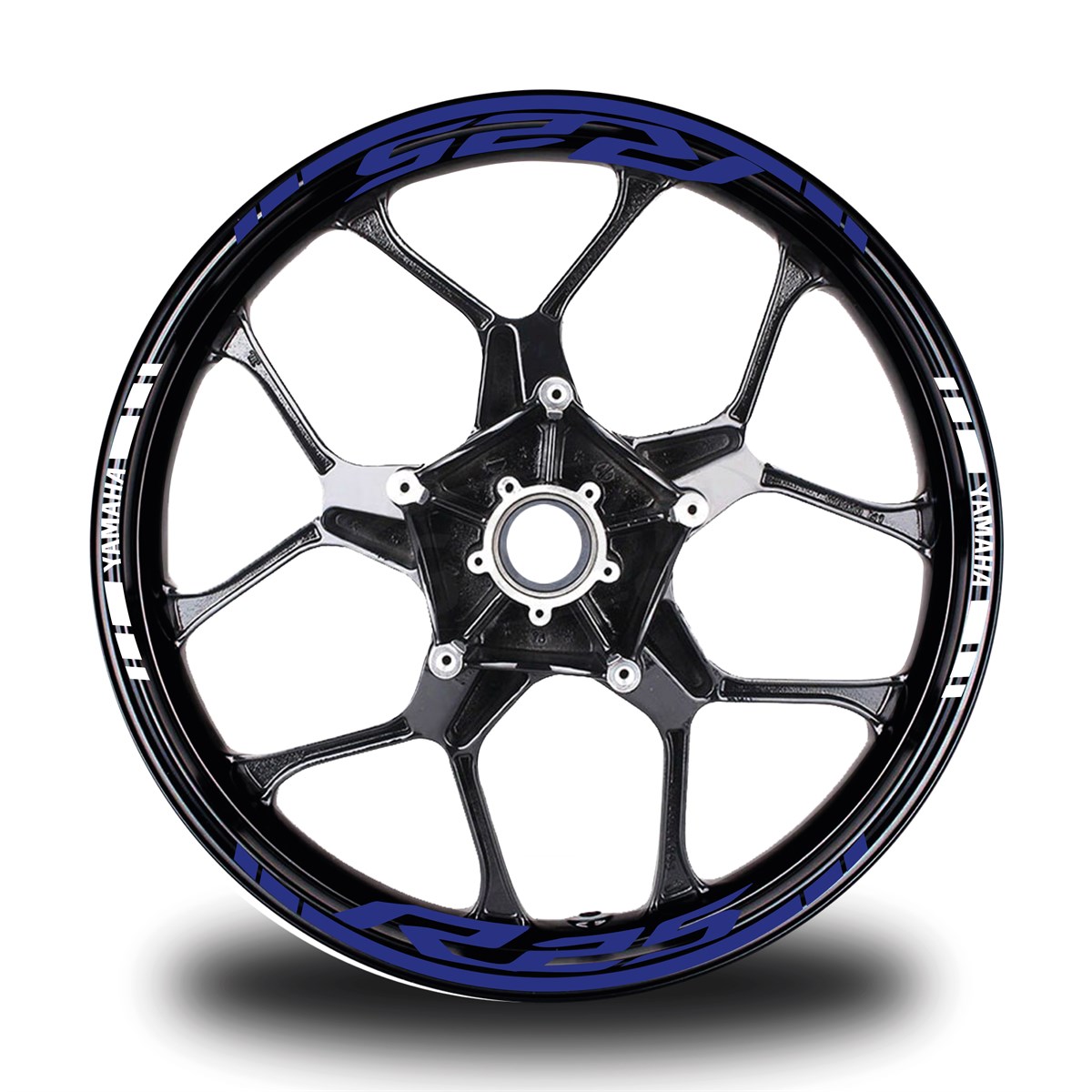 Yamaha R25 Yazılı Mavi Takım Jant Sticker Modeli