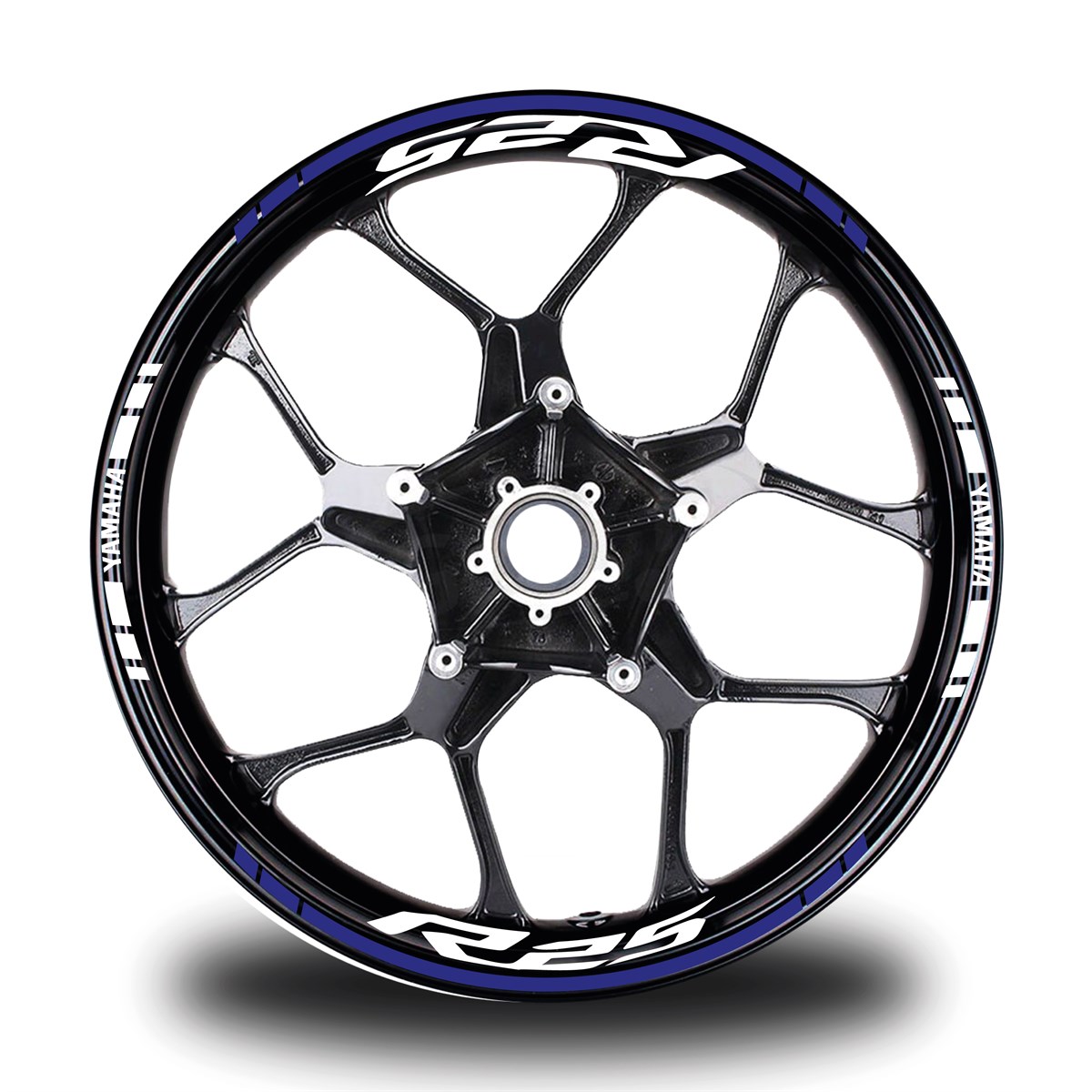 Yamaha r25 Yazılı Mavi Takım Jant Sticker Modeli