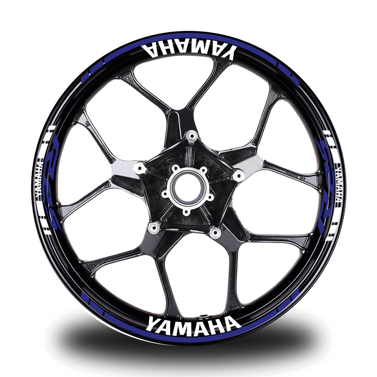 Yamaha R25 Yazılı Mavi Takım Jant Sticker Modeli