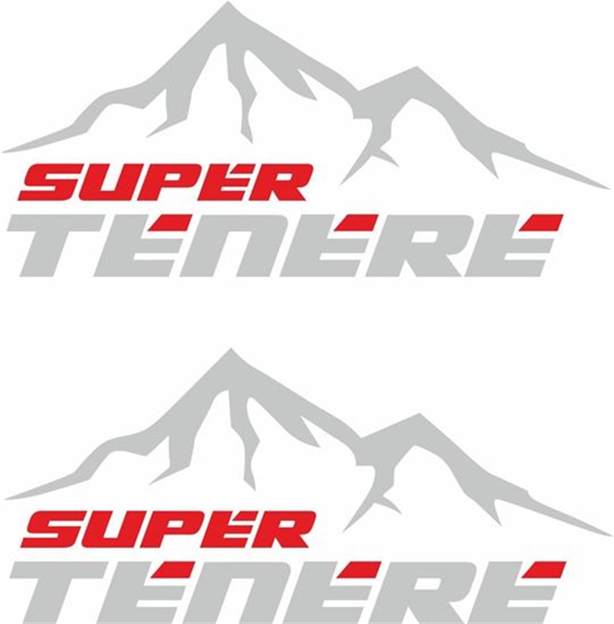 Yamaha Super Tenere Kırmızı Gri Sticker Etiket Modeli