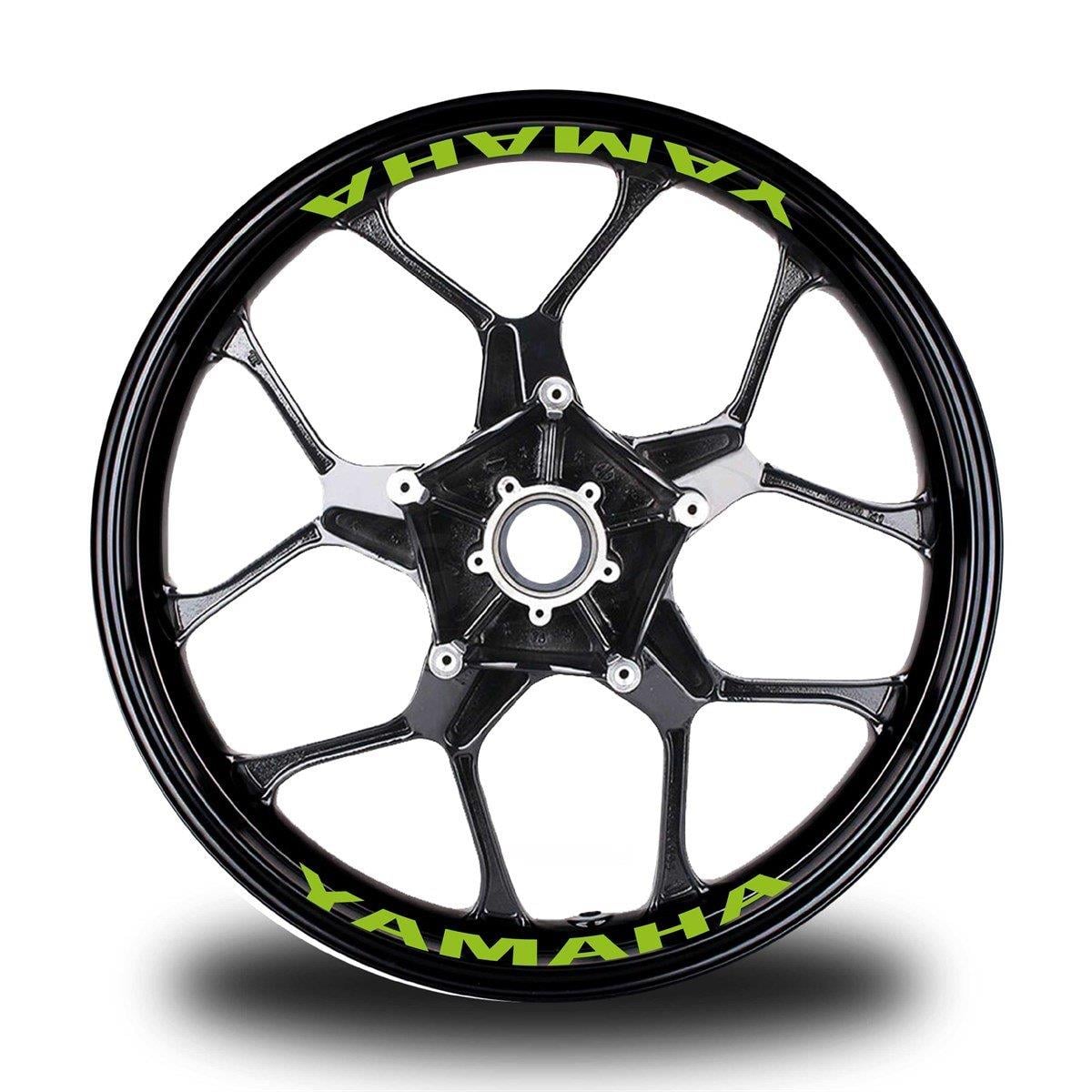 YAMAHAYamaha Yazılı 8Li Jant İçi Yazı Sticker Etiket Neon Sarı