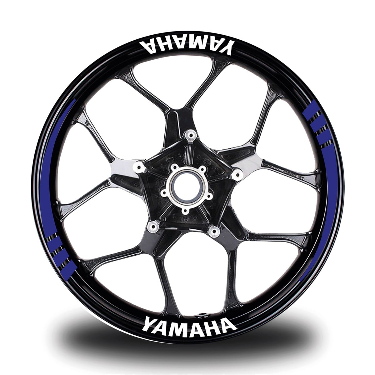 Yamaha Yazılı Mavi Takım Jant Sticker Modeli