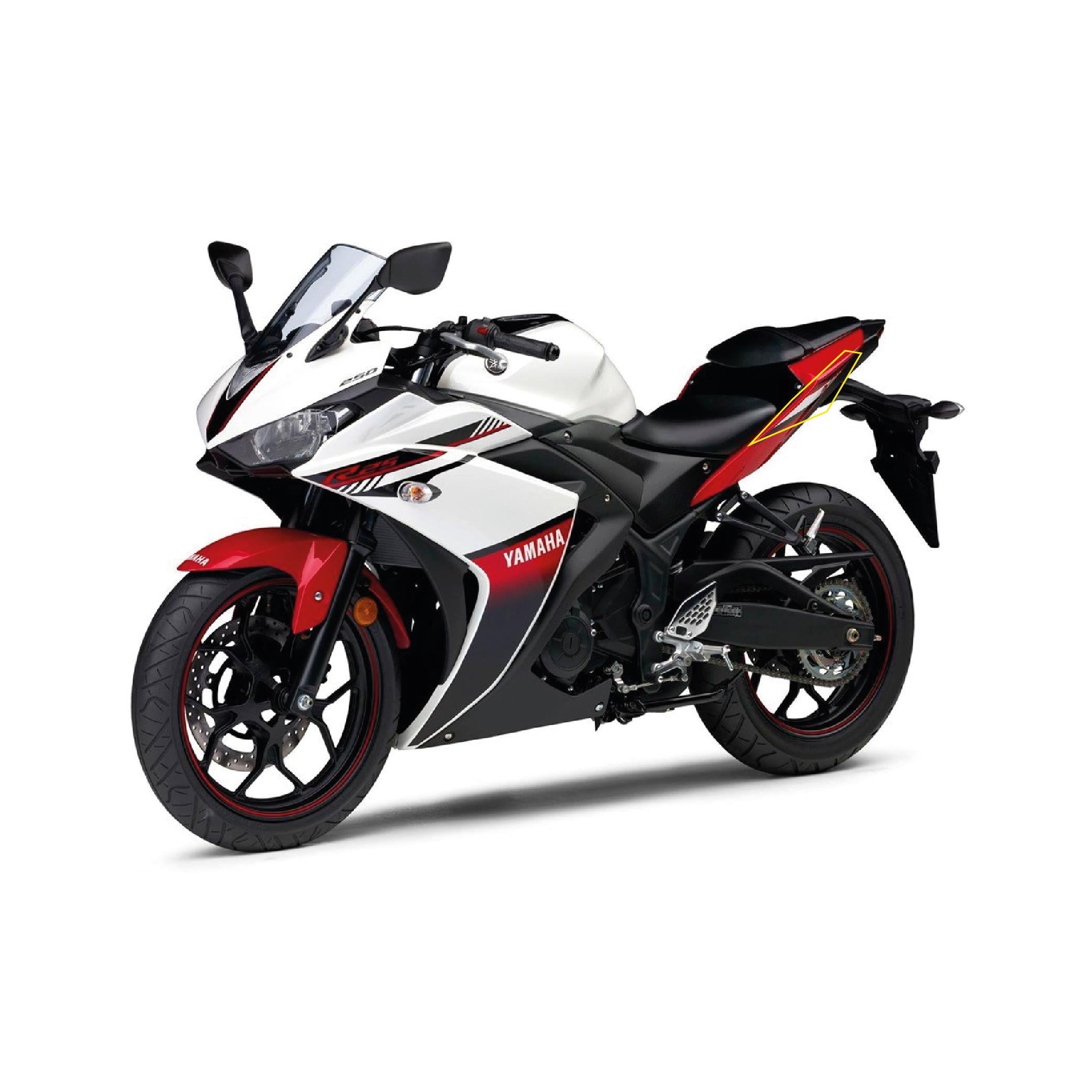 R25Yamaha YZF R25 2016 Sağ Kuyruk Sticker Etiket Modeli 