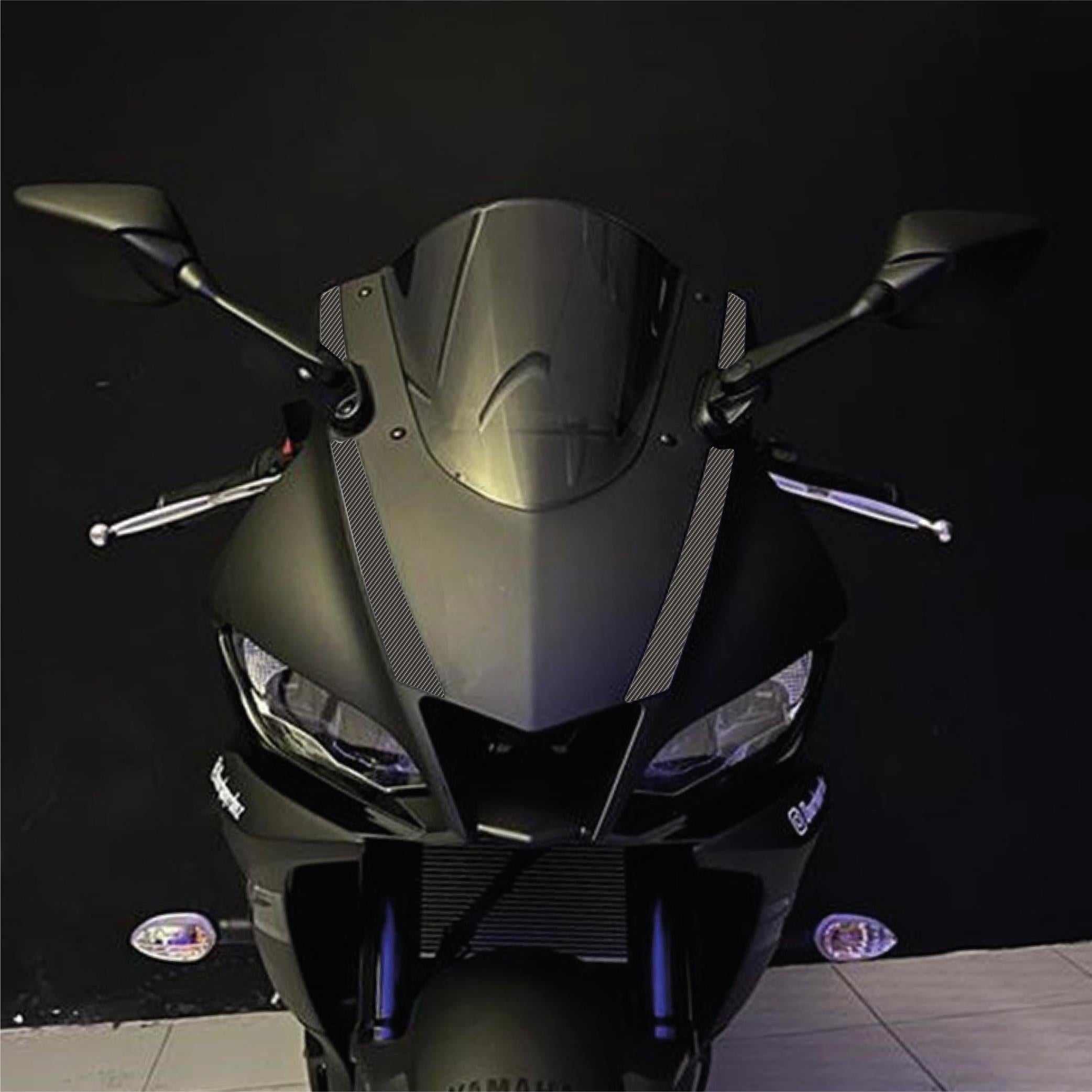 R25Yamaha YZF R25 2019-2024 Ön Kafa Çizgi Sticker Karbon