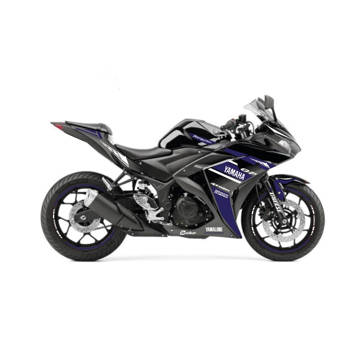 Yamaha YZF-R25 GP Sticker Etiket Modeli